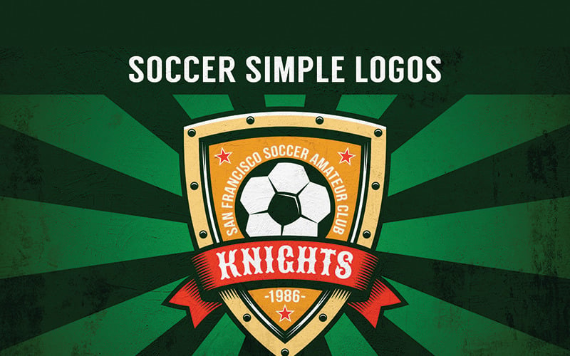 Soccer Simple Logo Set - Illustration