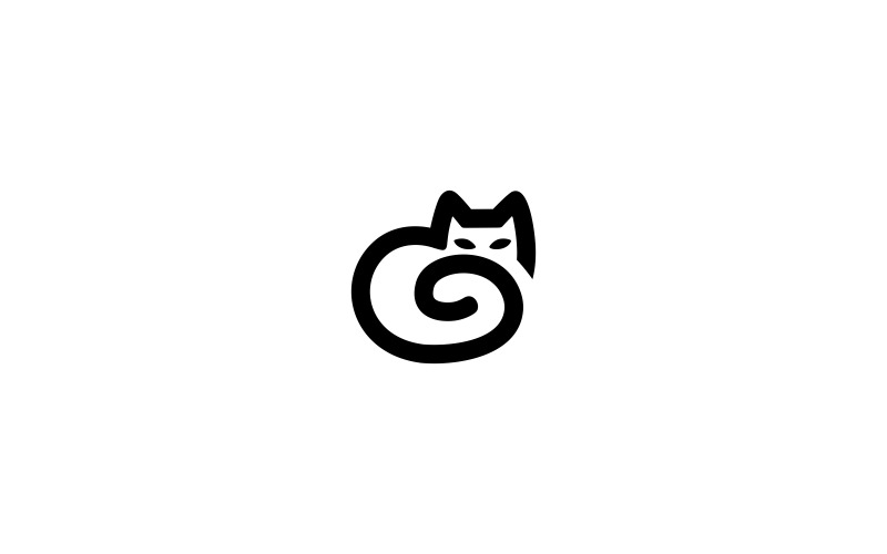 Download Шаблон логотипа "Cat Logo Template" / Cat Logo Template - Шаблон логотипа на тему графика animal,shop,animals,branding,business,c,letter,logo,care,cat,logo,love,silhouette,chat,clinic,company,corporate,health,healthy,kitten