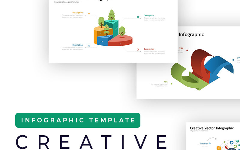 Creative Vector Presentation - инфографический шаблон PowerPoint