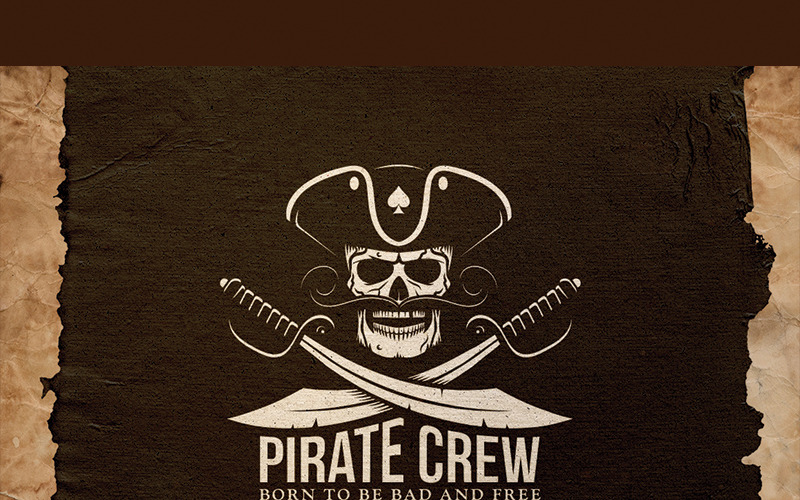 Емблема піратського екіпажу - ілюстрація