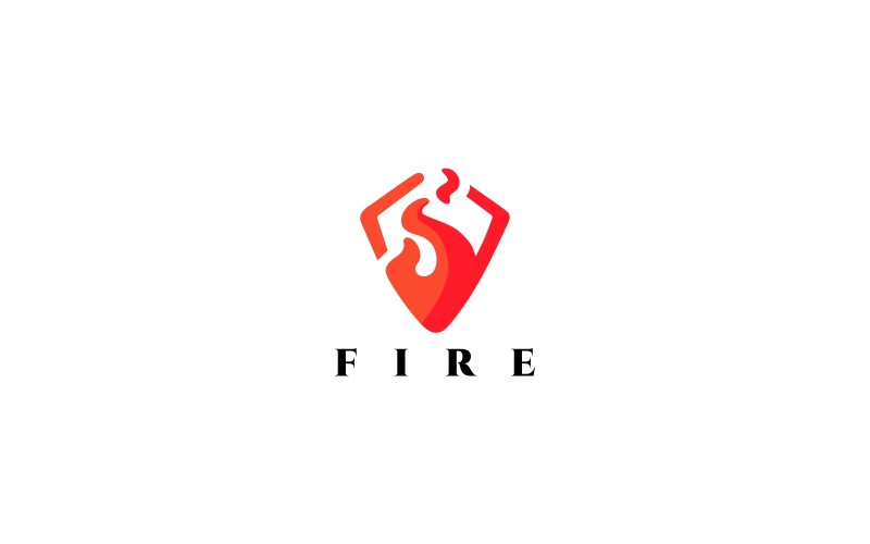 Download Шаблон логотипа "Fire Logo Template" / Fire Logo Template - Шаблон логотипа на тему графика brand branding business employee fire flame good hot human identity man on performance performs print ready silhouette solution solutions strong,army,auto,car,coat,arms,company,defence,elegan