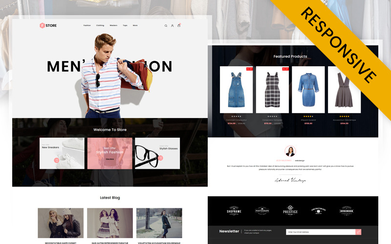 FStore – адаптивний шаблон OpenCart для стильного модного магазину