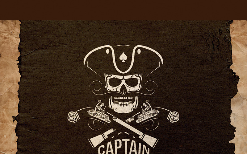 Godło kapitana piratów - ilustracja