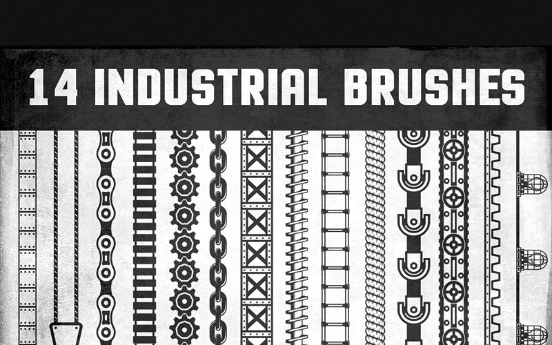 Download Иллюстрация "Industrial Vector Brushes - Illustration" / Industrial Vector Brushes - Illustration - Иллюстрация на тему графика emblem badge label illustration banner professional poster stamp ribbon symbol