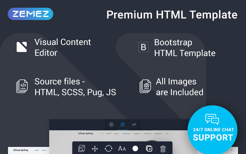 используйте шаблон сайта html5