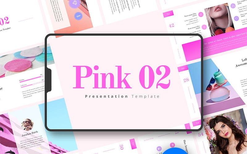 Pink 02 - шаблон Keynote