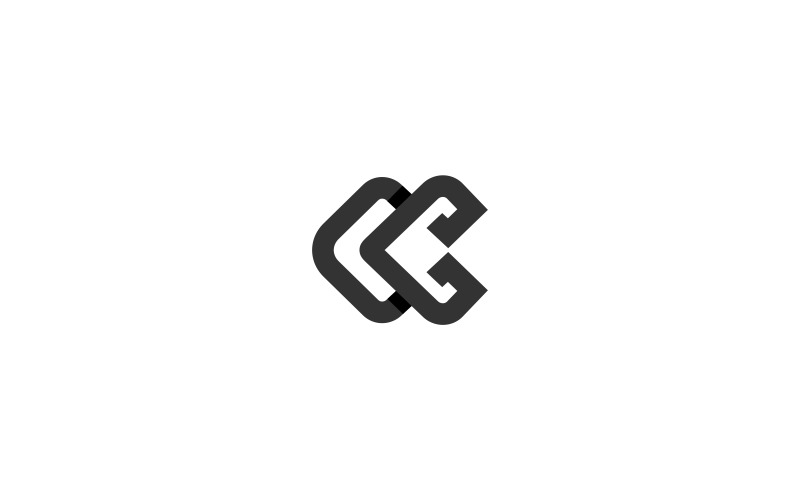 Plantilla de logotipo doble C