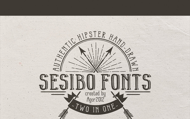 Download Шрифт "Sesibo Font" / Sesibo Font - Шрифт на тему графика emblem badge label illustration banner professional poster stamp ribbon symbol