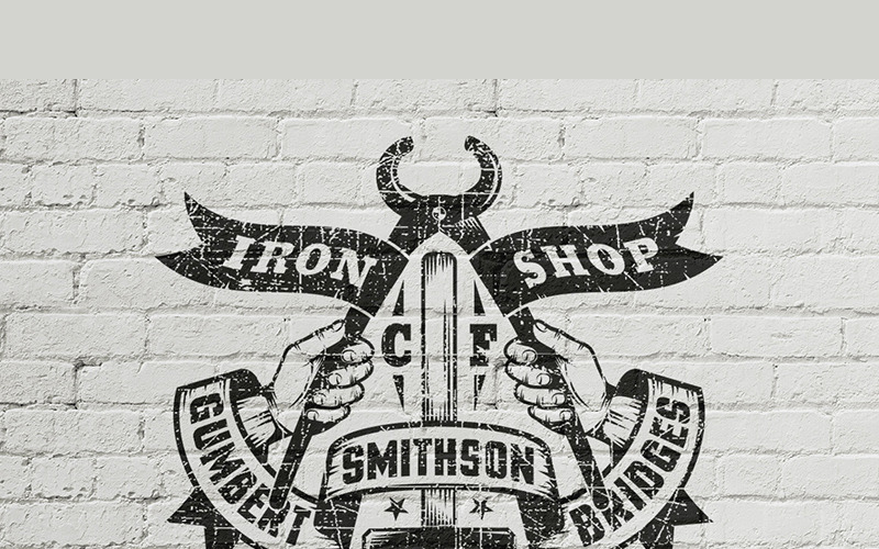 Download Иллюстрация "Blacksmith's Workshop Emblem - Illustration" / Blacksmith's Workshop Emblem - Illustration - Иллюстрация на тему графика emblem badge label illustration banner professional poster stamp ribbon symbol