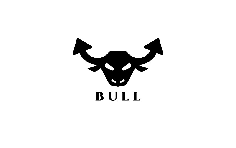 Download Шаблон логотипа "Bull Logo Template" / Bull Logo Template - Шаблон логотипа на тему графика agency angry bull animal animals art bad black bull line colorful colour company creative design entertainment funny game internet logo,bull,arrow,up,financial,logo,strong,head,unique