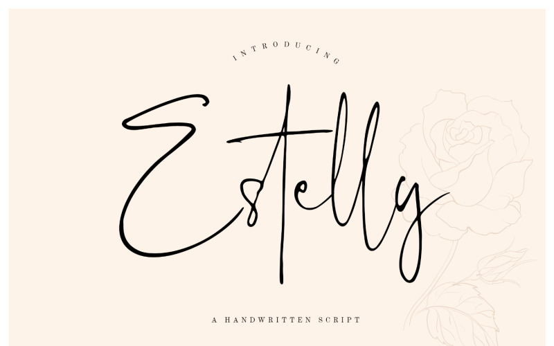 Carattere della firma estremamente elegante