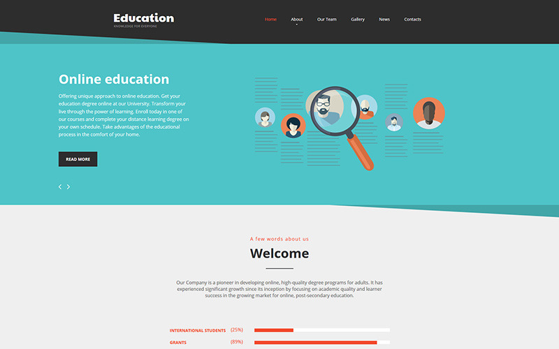 Online Courses Moto CMS HTML Template