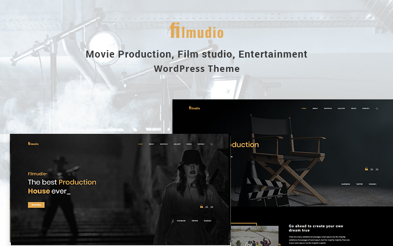 Filmudio - filmproduktion, filmstudio, kreativt och underhållning WordPress-tema