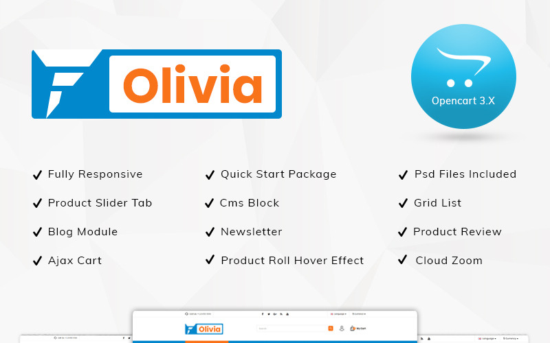 OpenCart шаблон Olivia Mega Store