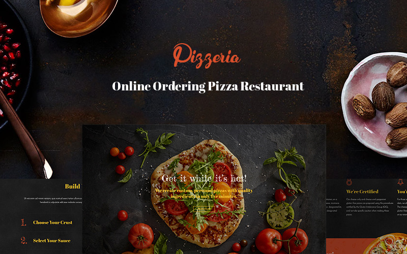 Pizzeria - Modelo de site do fabricante de pizza
