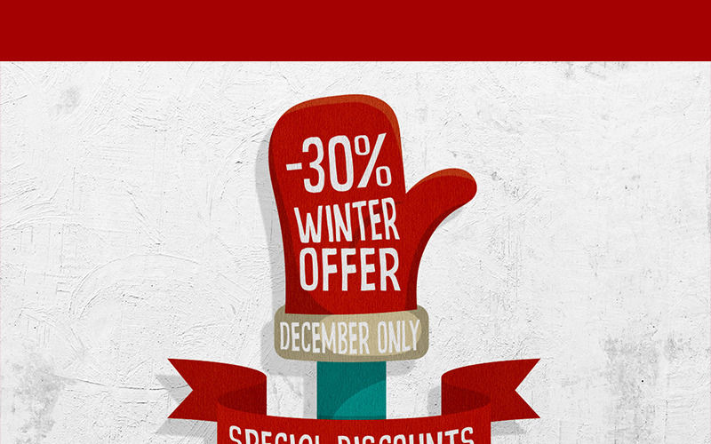 Download Иллюстрация "Winter Offer - Illustration" / Winter Offer - Illustration - Иллюстрация на тему графика emblem badge label illustration banner professional poster stamp ribbon symbol