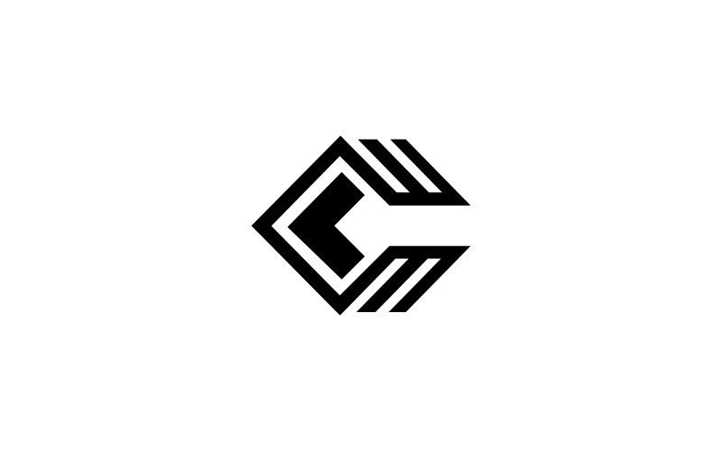 字母C标志模板