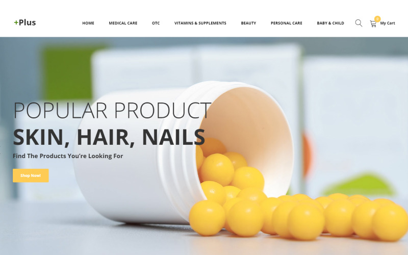 шаблон medical &amp; healthcare clean opencart