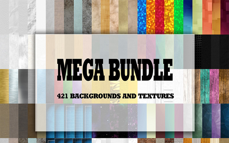 421 Backgrounds and Textures Bundle - Illustration