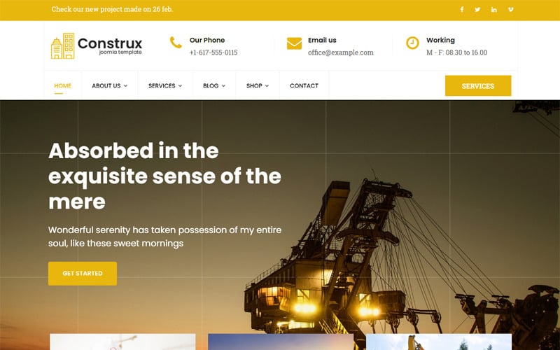 Construx - Construcción y negocio de edificación Joomla 6