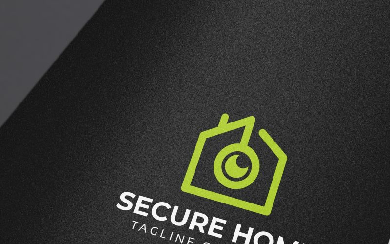 Güvenli Ev Logo Şablonu