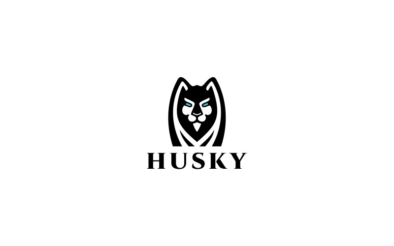 Husky logotyp mall