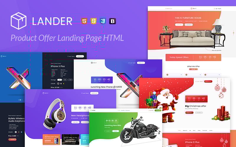 Lander Product Offer Landing Page Template