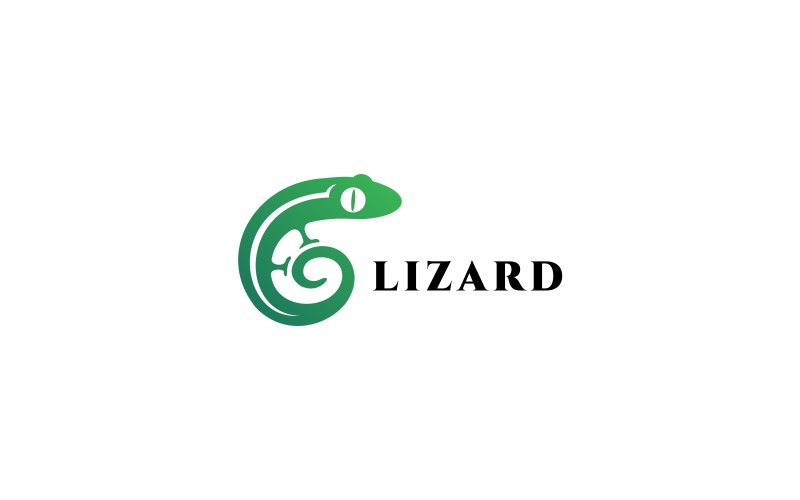 Modelo de logotipo de lagarto