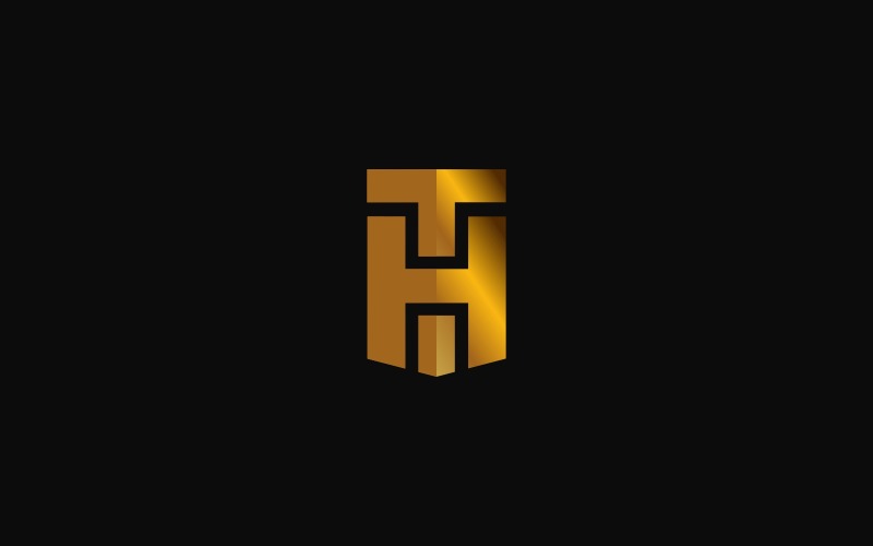 Modelo de logotipo do monograma TH