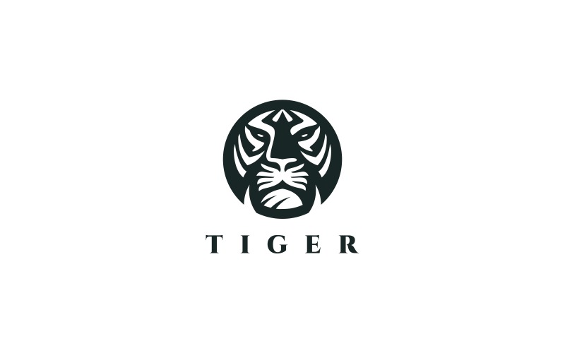 Шаблон логотипа тигра