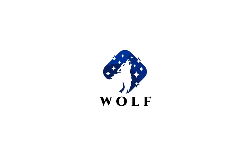 Шаблон логотипа волк