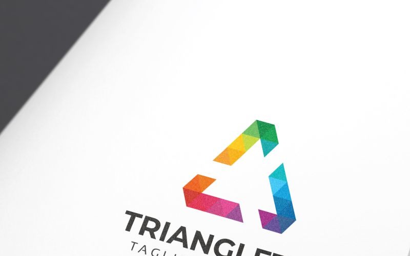Download Шаблон логотипа "Triangle Colorful Logo Template" / Triangle Colorful Logo Template - Шаблон логотипа на тему графика ad add addition additional blue colorful combine combined entertainment green group interactive media multimedia orange plus team work three angel