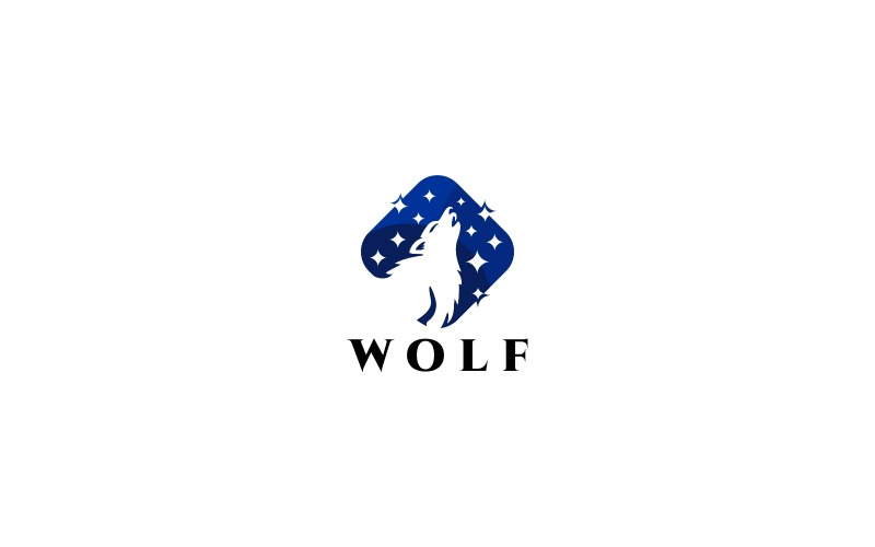 Download Шаблон логотипа "Wolf Logo Template" / Wolf Logo Template - Шаблон логотипа на тему графика android animal animals app crisp electric film guard hardware hosting howling moon network producer product professional safety security service sky,colorful,colors,corporate,defense,entertai