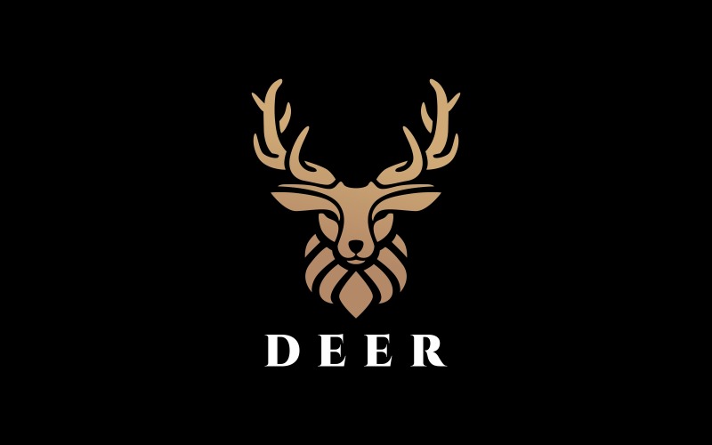 Download Шаблон логотипа "Deer Logo Template" / Deer Logo Template - Шаблон логотипа на тему графика abstract,deer,adventure,beautiful,boutique,clothing,cosmetics,head,elegant,exclusive,fashion,forest,hunt,hunting,luxury,modern,nature,outdoor,wildlife,logo