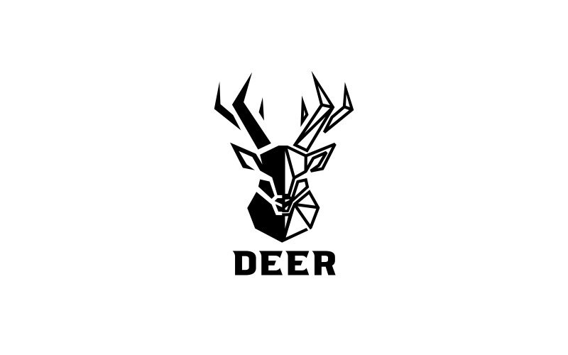 Download Шаблон логотипа "Deer Logo Template" / Deer Logo Template - Шаблон логотипа на тему графика abstract,deer,adventure,beautiful,boutique,clothing,cosmetics,head,elegant,exclusive,fashion,forest,hunt,hunter,hunting,luxury,modern,nature,outdoor,wildlife