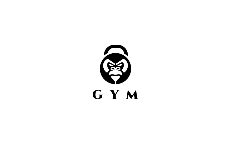Download Шаблон логотипа "Gorilla Gym Logo Template" / Gorilla Gym Logo Template - Шаблон логотипа на тему графика gorilla,animal,logo,monkey,strong,wild,aerobic,arm,athletic,body,building,bodybuilding,bold,company,energy,exercises,fitness,force,gears,growth