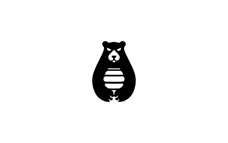 Modello di Logo di Honey Bear