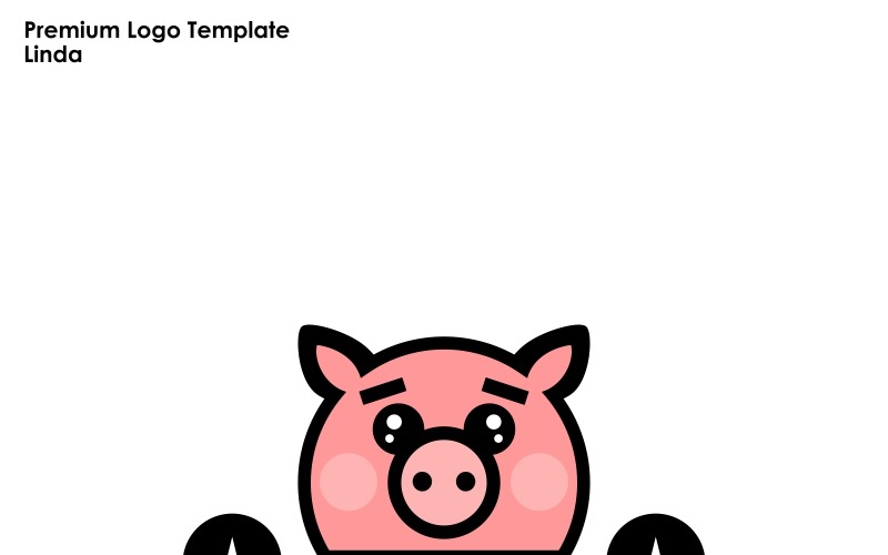 Download Шаблон логотипа "Pig Logo Template" / Pig Logo Template - Шаблон логотипа на тему графика animal animals app child children countryside kindergarden little natural nature pig logo rural area vet veterinary