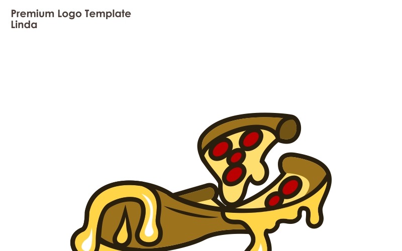 Pizza. Modèle de logo