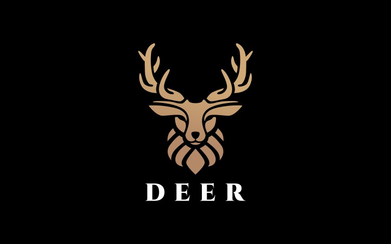 Шаблон логотипа олень