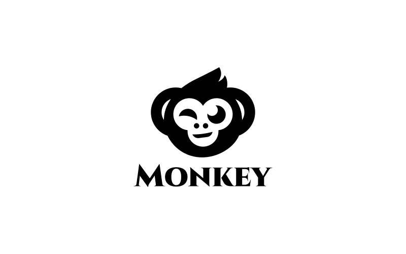 Szablon Logo Małpy