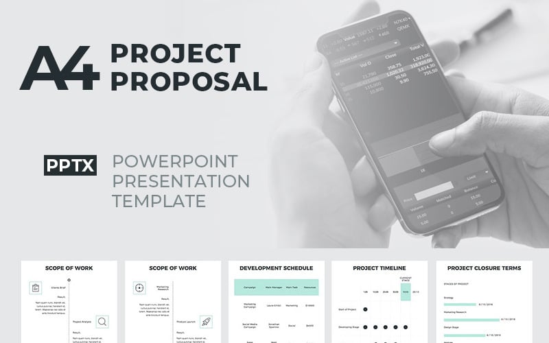 A4项目建议书PowerPoint模板