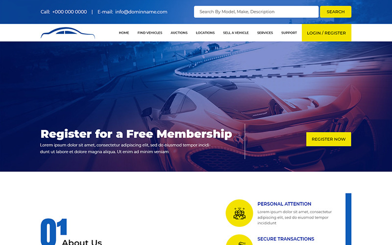 Download PSD шаблон "Cauction - Multipurpose Car Auction PSD Template" / Cauction - Multipurpose Car Auction PSD Template - PSD шаблон на тему графика car auction template store theme psd photoshop