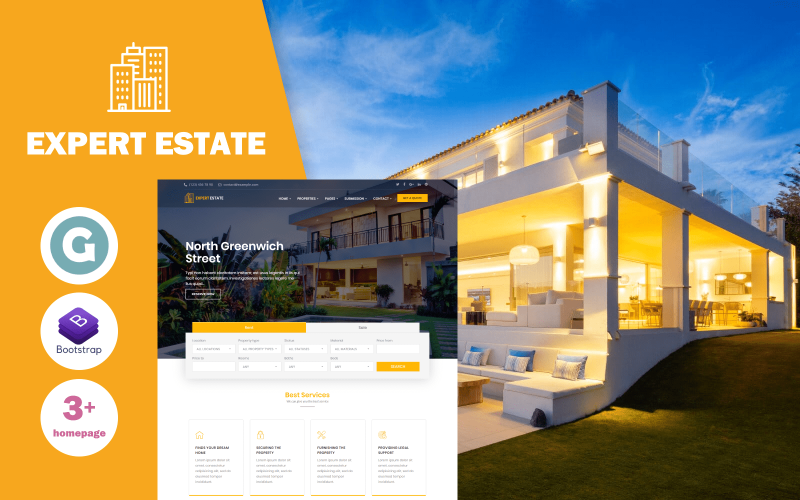 expertestate real estate wordpress тема