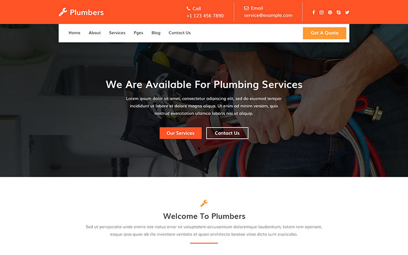Loodgieters | Handy Man PSD-sjabloon