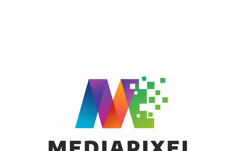 Download Шаблон логотипа "Mediapixel Logo Template" / Mediapixel Logo Template - Шаблон логотипа на тему графика abstract alphabet blue combine cube design digital flat graphic hexa icon image initial letter logo m media modern monogram mozaic