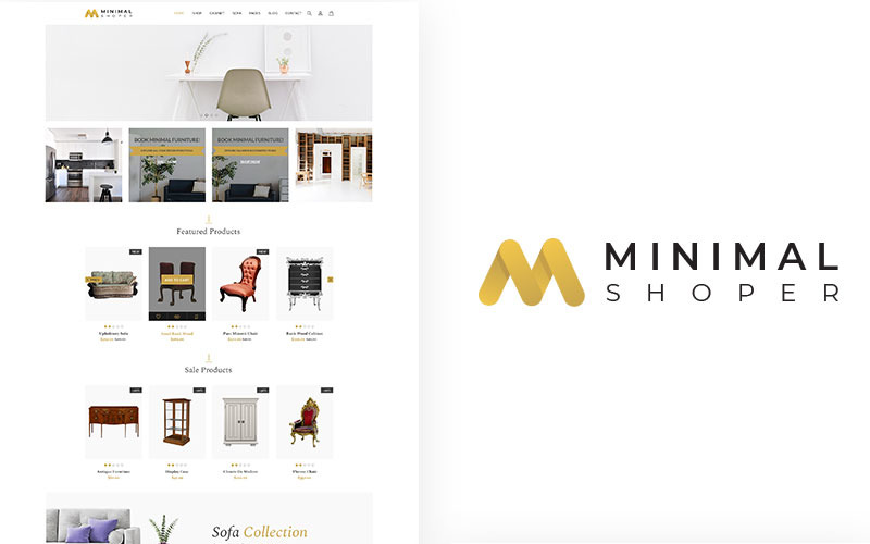 Download PSD шаблон "MinimalShoper PSD Template" / MinimalShoper PSD Template - PSD шаблон на тему графика eliminator,builder,furniture,shop,handmade,interior,led,minimal,lights,wood