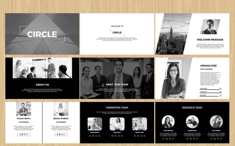 Modèle PowerPoint de cercle