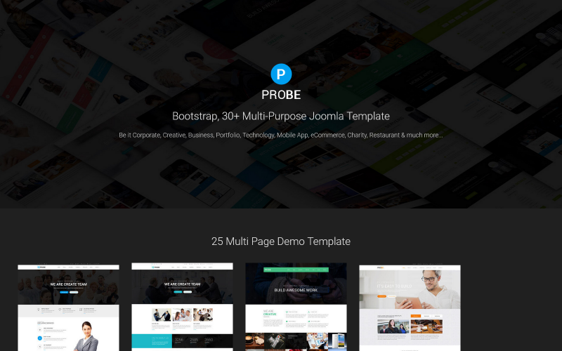 Probe — адаптивный многоцелевой шаблон Joomla