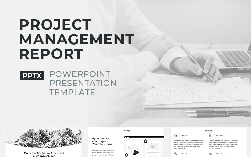 Šablona PowerPoint Project Report Report
